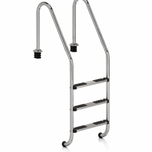 Escalera standar para piscina enterrada de 3 peldaños Inox (GRE)