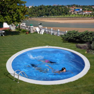 Madagascar Redonda Altura 150 (Piscina de acero enterrada)  (GRE)