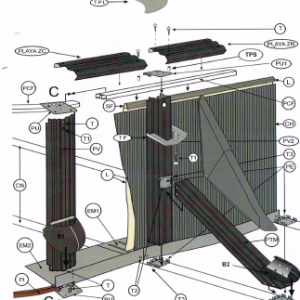 Piscinas Ovaladas Piedra- Postes laterales+oblicuos - SERIE MYKONOS/CÓRCEGA- KITPROV918P