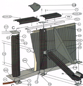 Piscinas Ovalada Piedra- Postes laterales+oblicuos- SERIE IRAKLION/CERDEÑA- KIT500P/PO