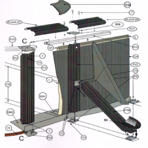 Piscinas Ovaladas Ratan- Postes laterales+Oblicuos- SERIE BARBADOS/JAVA- KIT500NRT