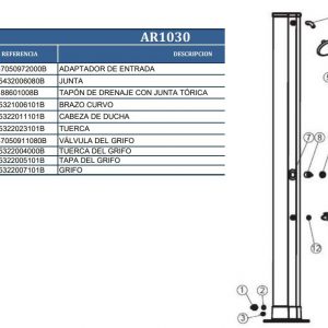 Repuestos duchas AR1030 (GRE)